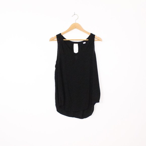 *Old Navy Black Tank Top with Keyhole back - Picture 3 of 7